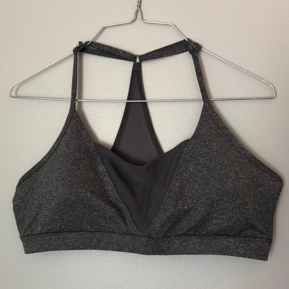 NWOT Gray Racerback Activity Bra